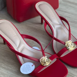 Mule à talon rouge