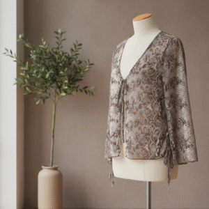 Blouse imprimé animal en tulle
