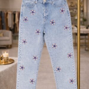 Desigual Jeans Femme Floral Brodé