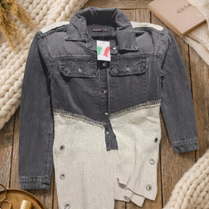 Veste en Jean Bicolore Femme